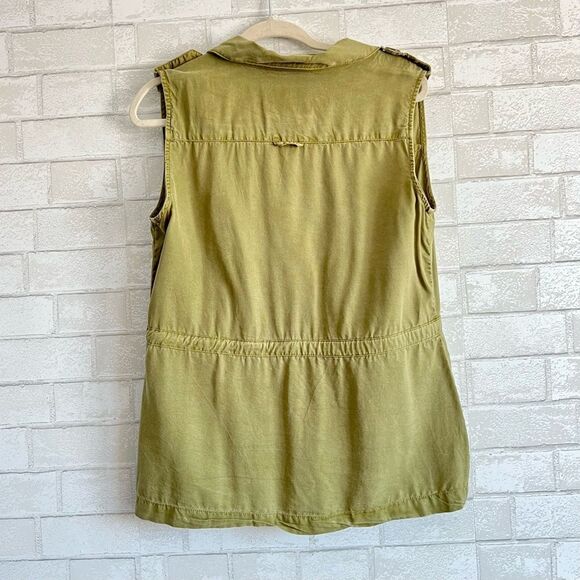 🤎 sanctuary 🤎 by Anthropologie utility military style green vest L large - Picture 4 of 11